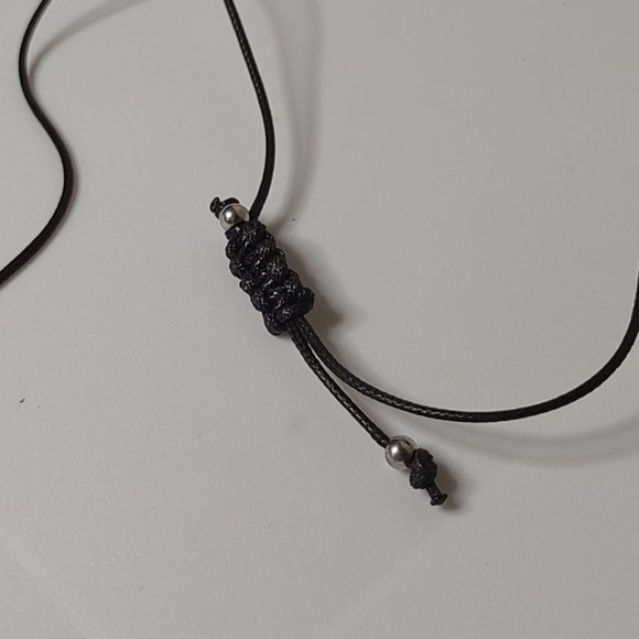 Weird Blue Eyeball Bead Adjustable Length Necklace With Letter M Pendant - Picture 6 of 11